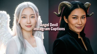 angel devil captions Instagram