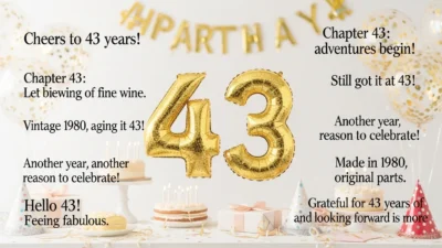 43rd Birthday Captions Instagram
