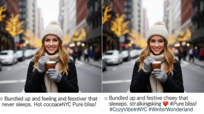 Christmas NYC Captions Instagram