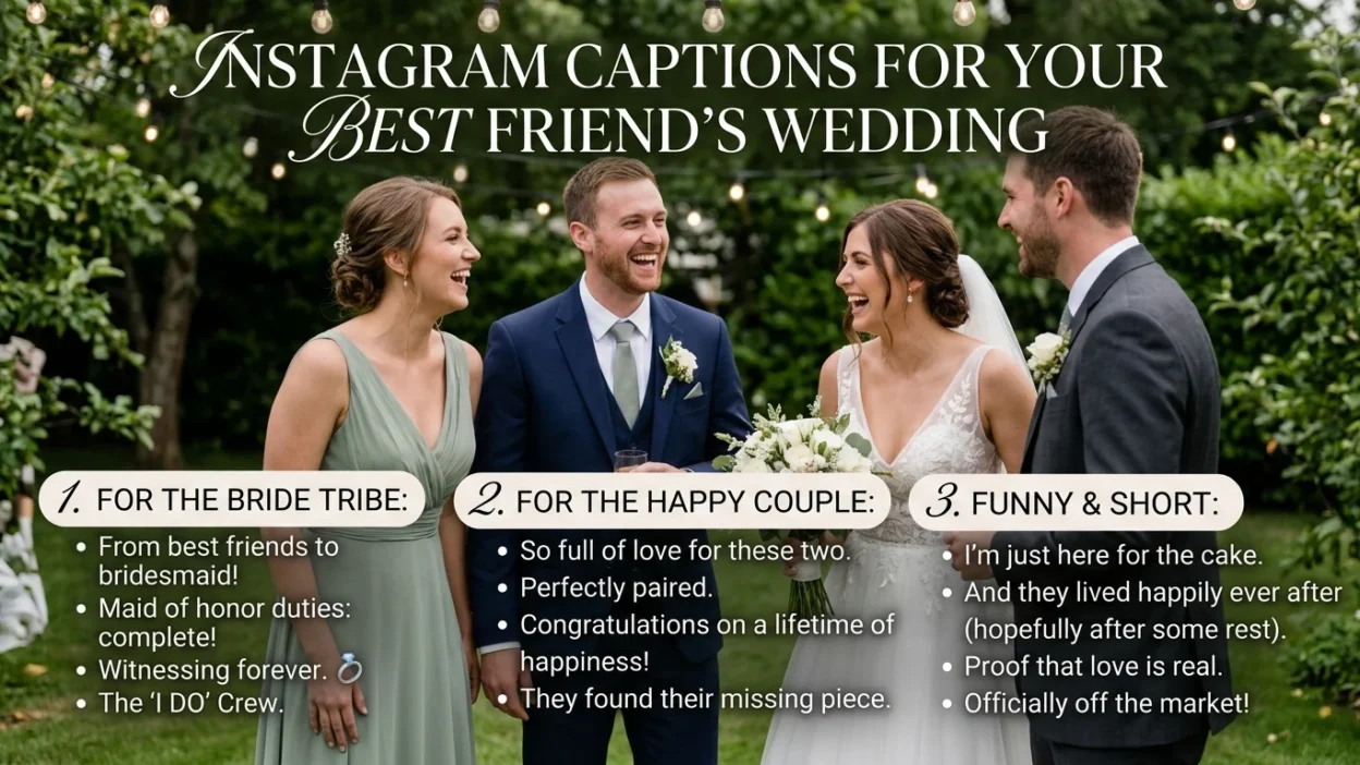 Best Friend Wedding Captions Instagram