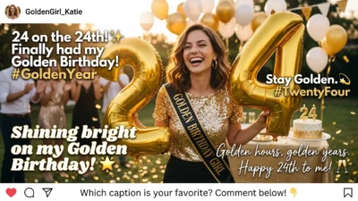 Golden Birthday Captions Instagram