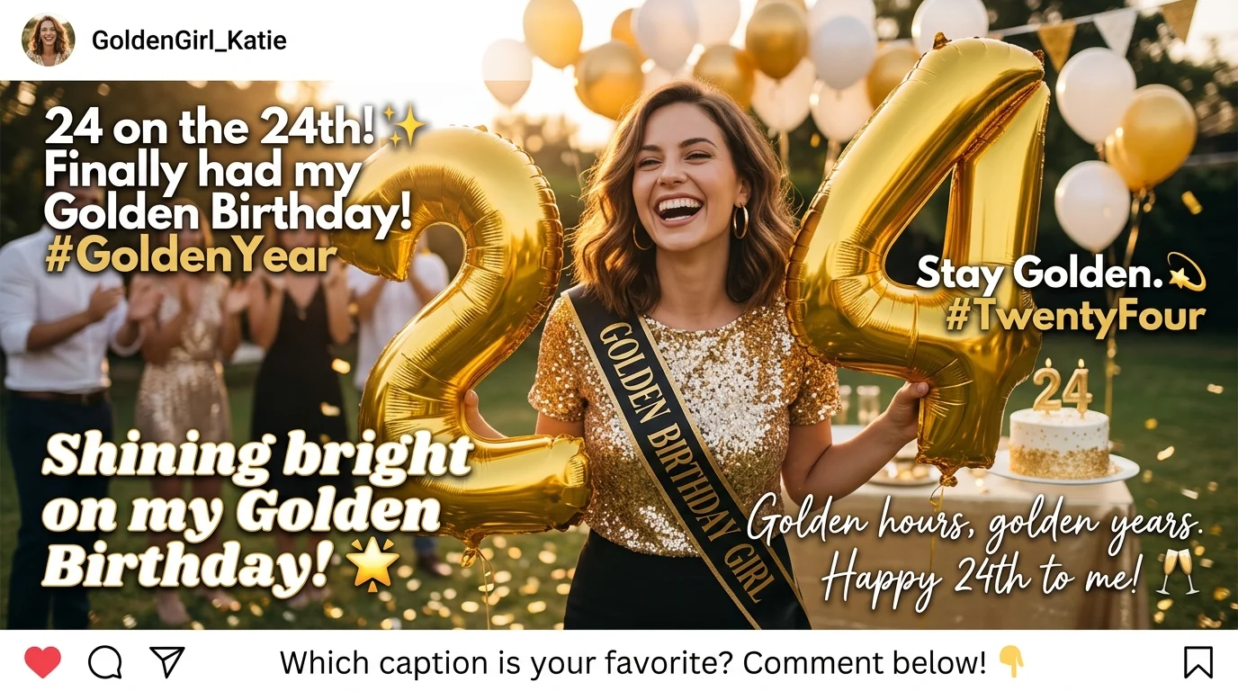 822+ Golden Birthday Captions Instagram 2026